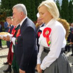 08.09.2019. Opatów. XIX Wojewódzkie Świętokrzyskie Dożynki. Andrzej Bętkowski - marszałek i wicemarszałek województwa i Renata Janik - wicemarszałek województwa / Emilia Sitarska / Radio Kielce