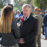 Kielce. 19.09.2019. Jubileusz 30-lecia istnienia Centrum Przygotowań do Misji Zagranicznych. Na zdjęciu: Jarosław Rusiecki – przewodniczący senackiej komisji Obrony Narodowej / Wiktor Taszłow / Radio Kielce