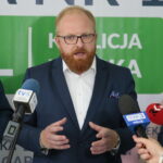 Kielce. 25.09.2019. Konferencja PSL. Na zdjęciu: Mateusz Karliński - adwokat / Wiktor Taszłow / Radio Kielce