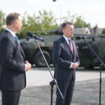 Na zdjęciu (od lewej): Andrzej Duda - prezydent RP i Mariusz Błaszczak - minister obrony narodowej / Fot. Wiktor Taszłow - Radio Kielce