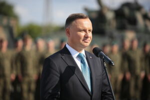 MSPO. Briefing prasowy. Andrzej Duda - prezydent RP / Wiktor Taszłow / Radio Kielce