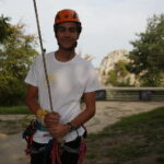 07.09.2019. Kielce. Zjazd tyrolką osób niepełnosprawnych / Wiktor Taszłow / Radio Kielce