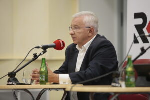 08.09.2019. Kielce. Studio polityczne Radia Kielce. Na zdjęciu: Krzysztof Lipiec - PiS / Wiktor Taszłow / Radio Kielce