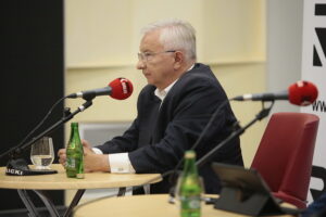 08.09.2019. Kielce. Studio polityczne Radia Kielce. Na zdjęciu: Krzysztof Lipiec - PiS / Wiktor Taszłow / Radio Kielce