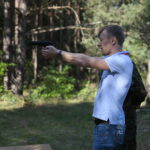 Kielce. 12.09.2019. Szkolenie TVP na strzelnicy / Wiktor Taszłow / Radio Kielce