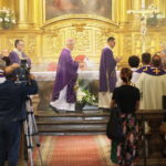 Kielce. 13.09.2019. Msza św. w drugą rocznicę śmierci biskupa kieleckiego Kazimierza Ryczana. Na zdjęciu biskup Jan Piotrowski / Wiktor Taszłow / Radio Kielce