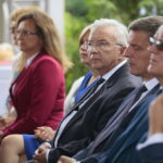 14.09.2019. Święty Krzyż. Główne uroczystości odpustowe. Na zdjęciu od lewej: Agata Wojtyszek – wojewoda świętokrzyski, Anna Krupka - poseł, Krzysztof Lipiec - poseł, Andrzej Pruś – przewodniczący Sejmiku Województwa Świętokrzyskiego, Sławomir Kopacz - wójt Bielin / Wiktor Taszłow / Radio Kielce