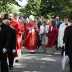 14.09.2019. Święty Krzyż. Główne uroczystości odpustowe. Na zdjęciu: biskup Krzysztof Nitkiewicz, Maria Zuba – poseł, Agata Wojtyszek – wojewoda świętokrzyski / Wiktor Taszłow / Radio Kielce