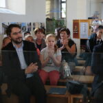 Chmielnik. 14.09.2019. Wernisaż wystawy Bartłomieja Michałowskiego "Sztetł. Zaginione w czasie" / Wiktor Taszłow / Radio Kielce