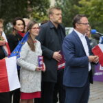 Kielce. 17.09.2019. Konferencja Lewicy. Przemawia Andrzej Szejna - wiceprzewodniczący SLD / Wiktor Taszłow / Radio Kielce