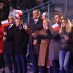 Kielce. 17.09.2019. Koncert Niepodległa Pieśń. Na zdjęciu: Sławomir Stachura – szef kancelarii Prezydenta Kielc, Marcin Różycki - wiceprezydent Kielc, Grzegorz Sowiński, Katarzyna Kwietniak – radna, Kamil Suchański - przewodniczący Rady Miasta Kielce, Joanna Winiarska - wiceprzewodnicząca Rady Miasta Kielce, Monika Słoniewska - radna / Wiktor Taszłow / Radio Kielce