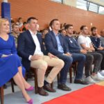 02.10.2019 Kielce. Inauguracja Turnieju Małej Ligi Piłki Ręcznej. Na zdjęciu (od lewej): Anna Krupka - wiceminister sportu i turystyki, Sławomir Szmal - trener bramkarzy w PGE Vive Kielce, Radosław Wasiak - dyrektor Szkoły Mistrzostwa Sportowego ZPRP w Kielcach, Mateusz Kornecki - bramkarz PGE Vive, Arkadiusz Moryto - skrzydłowy PGE Vive, Andreas Wolff - bramkarz PGE Vive i Talant Dujszebajew - trener PGE Vive / Maciej Makuła / Anna Krupka - facebook