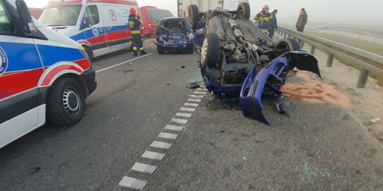 26.10.2019 Mierzawa. Wypadek na drodze krajowej nr 7 / OSP KSRG Mierzawa