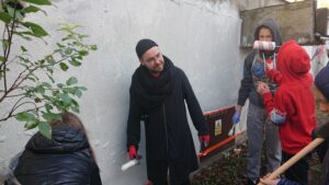 30.10.2019 Suchedniów. Akcja malowania murali / Anna Głąb / Radio Kielce
