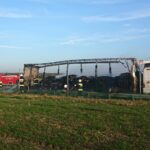 25.10.2019 Potok Mały. Pożar ciężarówki na S7 / Ewa Pociejowska-Gawęda / Radio Kielce