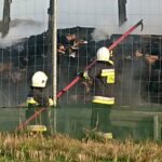 25.10.2019 Potok Mały. Pożar ciężarówki na S7 / Ewa Pociejowska-Gawęda / Radio Kielce