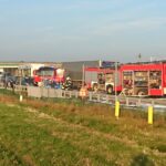 25.10.2019 Potok Mały. Pożar ciężarówki na S7 / Ewa Pociejowska-Gawęda / Radio Kielce