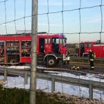 25.10.2019 Potok Mały. Pożar ciężarówki na S7 / Ewa Pociejowska-Gawęda / Radio Kielce