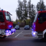 08.10.2019 Ostrowiec Świętokrzyski. Ewakuacja części bloku mieszkalnego przy ulicy Kopernika / Emilia Sitarska / Radio Kielce