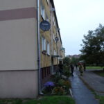 08.10.2019 Ostrowiec Świętokrzyski. Ewakuacja części bloku mieszkalnego przy ulicy Kopernika / Emilia Sitarska / Radio Kielce