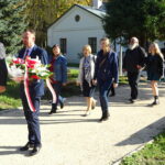 19.10.2019. Nagłowice. Obchody 450. rocznicy śmierci Mikołaja Reja z Nagłowic. II Zjazd Rodziny Reyów. Na zdjęciu (od lewej): Jerzy Rey i Paweł Faryna, starosta jędrzejowski / Ewa Pociejowska-Gawęda / Radio Kielce