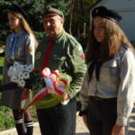 19.10.2019. Nagłowice. Obchody 450. rocznicy śmierci Mikołaja Reja z Nagłowic. II Zjazd Rodziny Reyów. Na zdjęciu (w środku): hm Jan Robak z hufca im. M. Reja z Nagłowic / Ewa Pociejowska-Gawęda / Radio Kielce