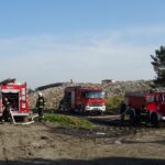 22.10.2019. Borszowice. Pożar składowiska odpadów komunalnych / Ewa Pociejowska-Gawęda / Radio Kielce