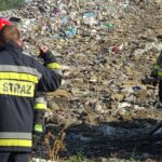 22.10.2019. Borszowice. Pożar składowiska odpadów komunalnych / Ewa Pociejowska-Gawęda / Radio Kielce