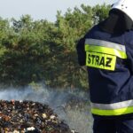 22.10.2019. Borszowice. Pożar składowiska odpadów komunalnych / Ewa Pociejowska-Gawęda / Radio Kielce