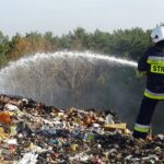 22.10.2019. Borszowice. Pożar składowiska odpadów komunalnych / Ewa Pociejowska-Gawęda / Radio Kielce