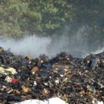 22.10.2019. Borszowice. Pożar składowiska odpadów komunalnych / Ewa Pociejowska-Gawęda / Radio Kielce