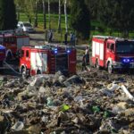 22.10.2019. Borszowice. Pożar składowiska odpadów komunalnych / Ewa Pociejowska-Gawęda / Radio Kielce