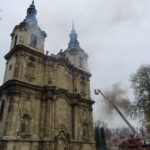 29.10.2019. Jędrzejów. Ćwiczenia straży pożarnej w Opactwie Cystersów / Ewa Pociejowska-Gawęda / Radio Kielce