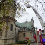 29.10.2019. Jędrzejów. Ćwiczenia straży pożarnej w Opactwie Cystersów / Ewa Pociejowska-Gawęda / Radio Kielce