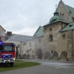 29.10.2019. Jędrzejów. Ćwiczenia straży pożarnej w Opactwie Cystersów / Ewa Pociejowska-Gawęda / Radio Kielce