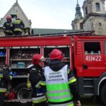 29.10.2019. Jędrzejów. Ćwiczenia straży pożarnej w Opactwie Cystersów / Ewa Pociejowska-Gawęda / Radio Kielce