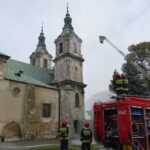 29.10.2019. Jędrzejów. Ćwiczenia straży pożarnej w Opactwie Cystersów / Ewa Pociejowska-Gawęda / Radio Kielce