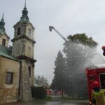 29.10.2019. Jędrzejów. Ćwiczenia straży pożarnej w Opactwie Cystersów / Ewa Pociejowska-Gawęda / Radio Kielce