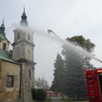 29.10.2019. Jędrzejów. Ćwiczenia straży pożarnej w Opactwie Cystersów / Ewa Pociejowska-Gawęda / Radio Kielce