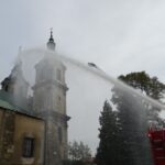 29.10.2019. Jędrzejów. Ćwiczenia straży pożarnej w Opactwie Cystersów / Ewa Pociejowska-Gawęda / Radio Kielce