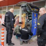 02.10.2019. Kielce. Włamanie do bankomatu przy ulicy Jana Nowaka-Jeziorańskiego  / Piotr Kwaśniewski / Radio Kielce