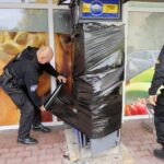 02.10.2019. Kielce. Włamanie do bankomatu przy ulicy Jana Nowaka-Jeziorańskiego  / Piotr Kwaśniewski / Radio Kielce