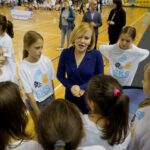 03.10.2019. Kielce. SKSon Tour w Hali Legionów w Kielcach. Na zdjęciu (w środku): Anna Krupka - wiceminister sportu i turystyki / Piotr Kwaśniewski / Radio Kielce