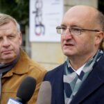 08.10.2019. Kielce. Konferencja wiceministra Piotra Wawrzyka i senatora Jarosława Rusieckiego. Na zdjęciu (od lewej): Jarosław Rusiecki - senator PiS i Piotr Wawrzyk - wiceminister spraw zagranicznych / Piotr Kwaśniewski / Radio Kielce