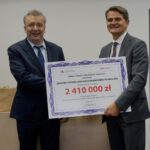 09.10.2019. Kielce. Otwarcie Centrum Komunikacji Medialnej i Informacji Naukowej UJK. Na zdjęciu (od lewej): Sebastian Skuza - wiceminister nauki i szkolnictwa wyższego i prof. Jacek Semaniak - rektor Uniwersytetu Jana Kochanowskiego w Kielcach / Piotr Kwaśniewski / Radio Kielce