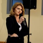 10.10.2019. Kielce. Podsumowanie kampanii wyborczej wojewody Agaty Wojtyszek. Na zdjęciu: Małgorzata Kiebzak - dyrektor świętokrzyskiego oddziału NFZ / Piotr Kwaśniewski / Radio Kielce