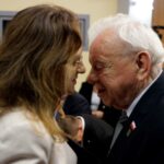 10.10.2019. Kielce. Podsumowanie kampanii wyborczej wojewody Agaty Wojtyszek. Na zdjęciu (od lewej): Agata Wojtyszek - wojewoda świętokrzyski i dr Michał Kosztołowicz / Piotr Kwaśniewski / Radio Kielce