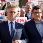 11.10.2019 Kielce. Konferencja wiceminister Anny Krupki. Na zdjęciu (pierwszy rząd, od lewej): Krzysztof Słoń - senator PiS, Marcin Stępniewski - radny Rady Miasta Kielce / Piotr Kwaśniewski / Radio Kielce