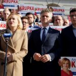 11.10.2019 Kielce. Konferencja wiceminister Anny Krupki. Na zdjęciu (pierwszy rząd, od lewej): Rafał Nowak - dyrektor Wzgórza Zamkowego w Kielcach, Anna Krupka - wiceminister sportu i turystyki, Krzysztof Słoń - senator PiS, Marcin Stępniewski - radny Rady Miasta Kielce / Piotr Kwaśniewski / Radio Kielce