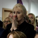 13.10.2019. Kielce. Ogłoszenie wyników wyborów do parlamentu w świętokrzyskiej siedzibie Sojuszu Lewicy Demokratycznej. Na zdjęciu: Małgorzata Marenin / Piotr Kwaśniewski / Radio Kielce